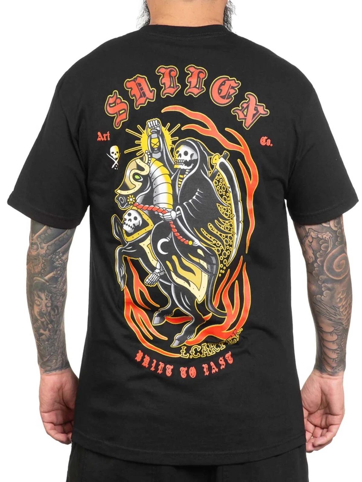 Sullen Men s Lewis Carter Short Sleeve Standard T-shirt Tattoo Grim Reaper Tee XXXXL