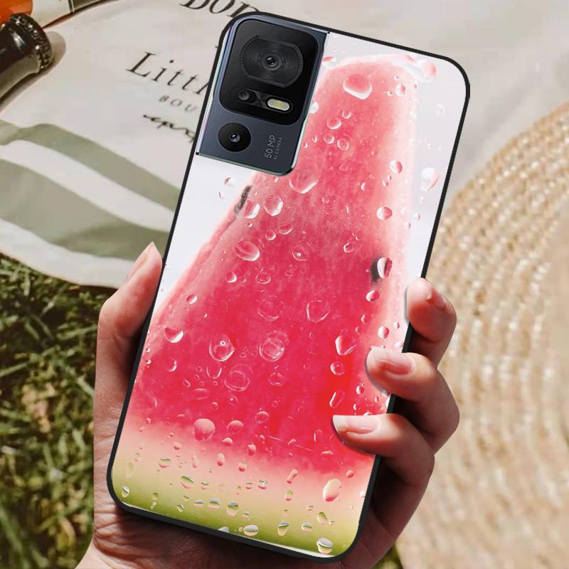 For TCL 40 SE Case 2023 Soft Black Silicone TPU Phone Back Cover for TCL 40SE Protective Capa Funda Bumper for TCL40SE Shells