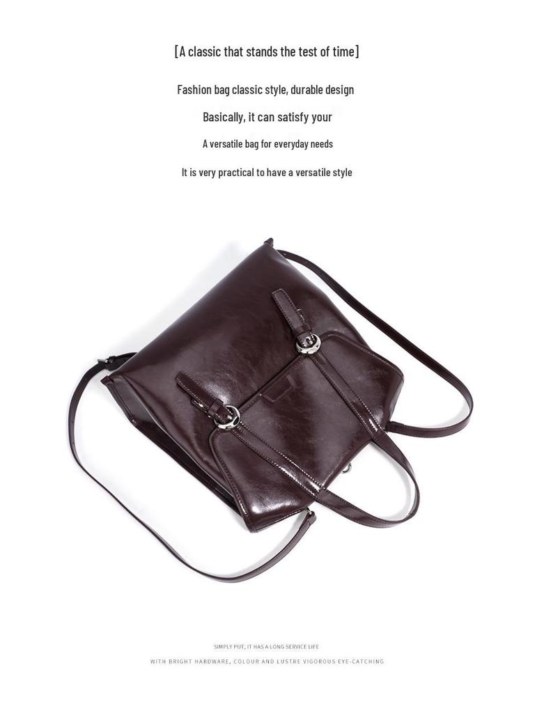 2025 Echtes Leder Vielseitige Damenmode Rucksack Handtasche