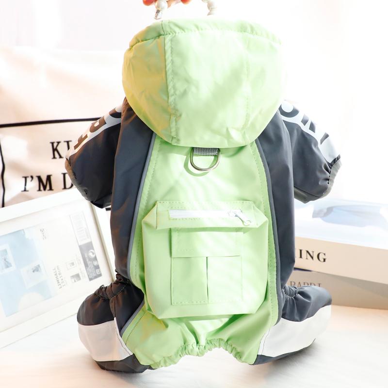 

Winter Dog Costume Waterproof Jumpsuit Pomeranian Poodle Bichon Frise Schnauzer Corgi Clothes Dog Coat Warm Pet Clothing Apparel S зелёный