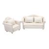 Doll House Diy Decorative Accessories 1:12 Dollhouse Miniature Furniture Sofa With Pillow White Fabric Sofa Model Scene Toy