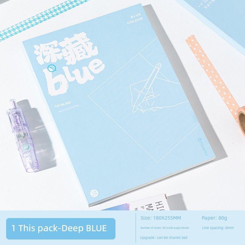 

Grade Three Class Two Stem Culture Gluing Boy 2025 New Arrival Student Notebook Dopamine Good-looking Notepad Hidden blue