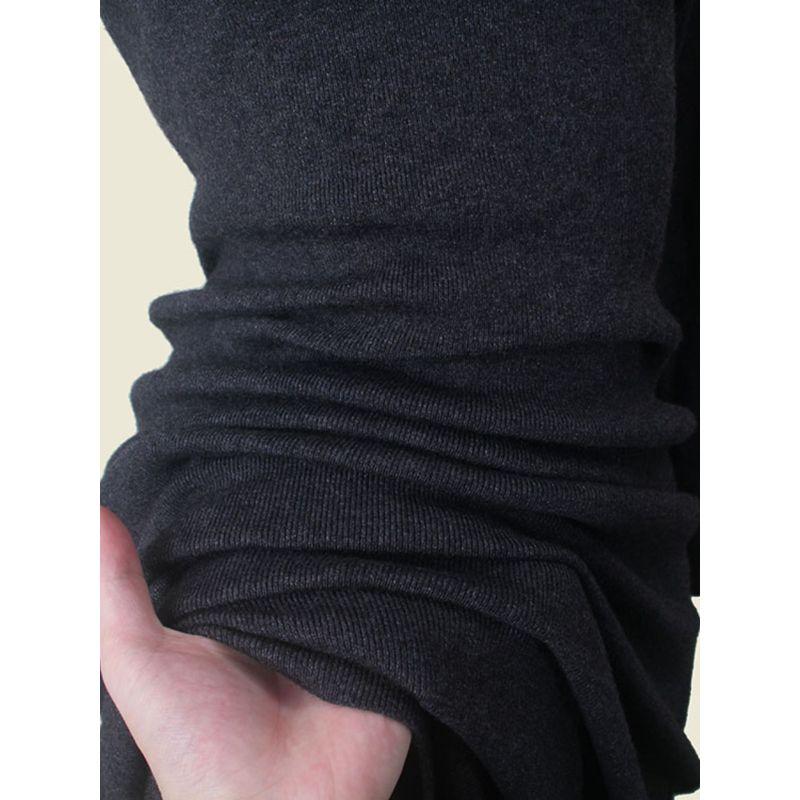 Minimalist Fall and Winter Base Dress Fashion Wind Round Neck Long Sleeves Waist Hip Knitwear Dress