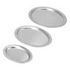 3pcs Stainless Steel Dessert Tray Mirror Polishing Process Snack Jewelry Display Tray