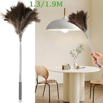 Feather Duster Telescopic Ostrich Feather Duster Ceiling Fans Feather Duster Reusable Ostrich Dusters For Home Cleaning Tools