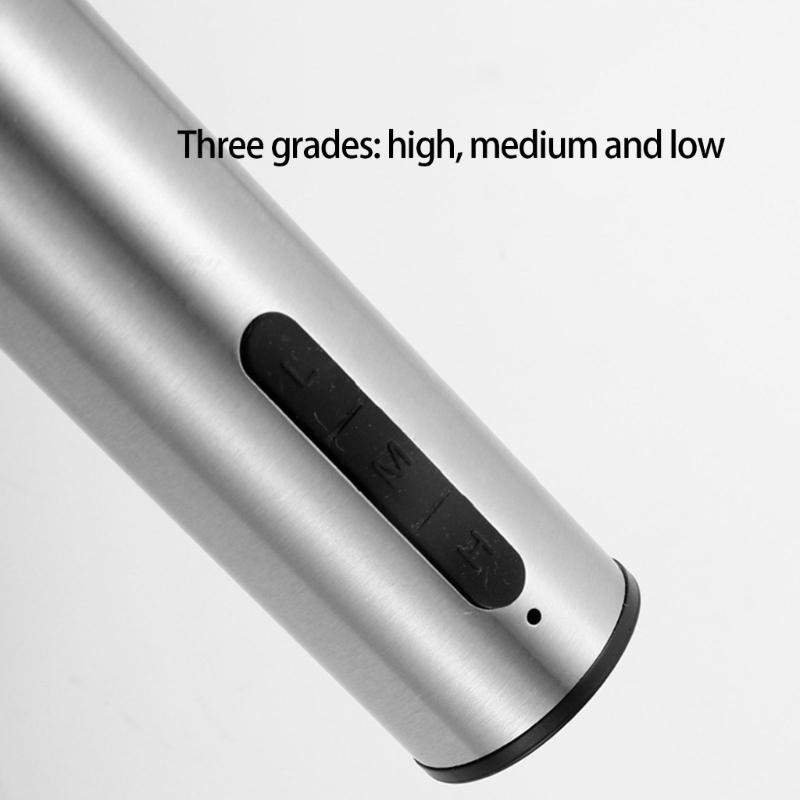 Wireless Rechargeable Electric Milk Frother 3 Speed Handheld Foam Maker Mixer for Latte Cappuccino Hot Chocolate