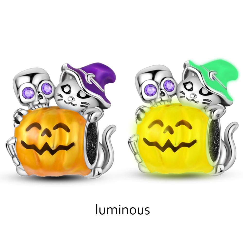 Mula Copper Luminous Dangle Charms Pendant Beads Fit Original Bracelet Necklace Diy Copper Jewelry Gift