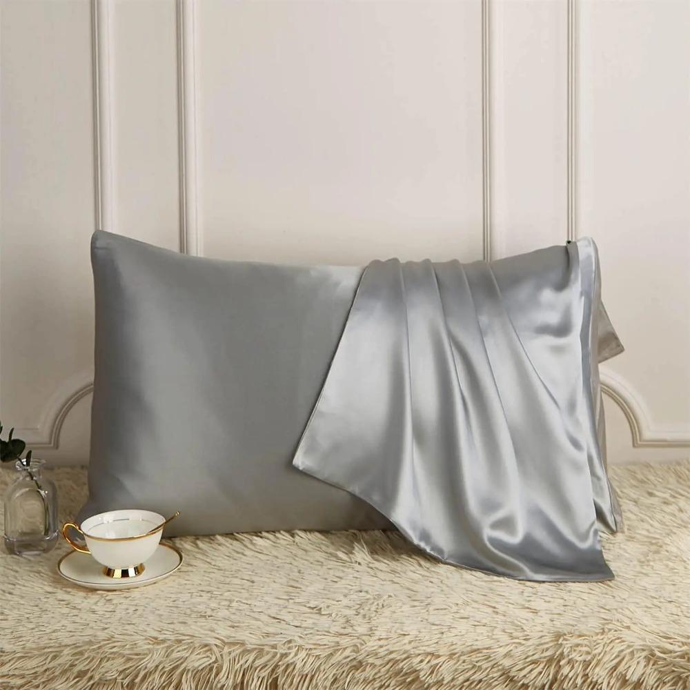 Mulberry Silk Pillowcase for Hair and Skin, Envelope Style, Silk On One Side, Tencel On The Other