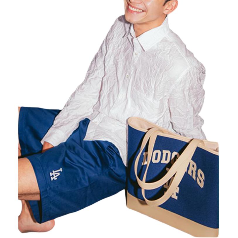 New MLB Casual Shorts Men's Marine Blue 3LSMB0433-07NYS