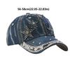Fashion Adjustable Denim Baseball Cap Bow With Pearl Embellished Hip Hop Hat Versatile Sun Protection Peaked Cap Outdoor