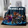 3D R-Robloxs Cartoon Spel Flanellen Deken Zacht Warm Plaid voor Bed Slaapkamer Kamer Woonkamer Reizen Kamperen Picknick Cadeau