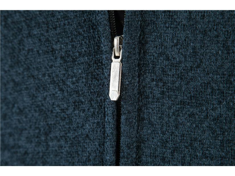 Men's Knitted Baseball Collar Cardigan: Thick Velvet, Long-Sleeved, Embroidered Winter Sweater Jacket.