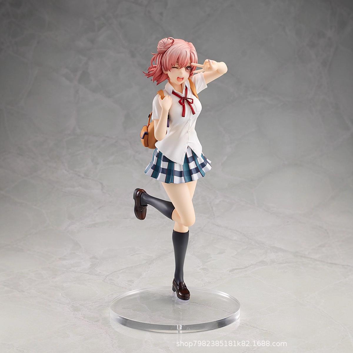 Юи Хама Красивая Девушка Аниме Модель 2D Настольное Украшение