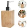 IMIKEYA Hand Bottle Bamboo Soap Dispenser for Kitchen and Bathroom Wooden Pump Bottle, 16.5X7X7CM, YP21B9F22ZO11GQ14X