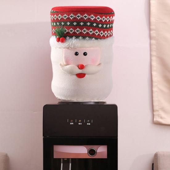 

Drinking Bucket Cover Santa Claus Shape Dust Cover Christmas Water Dispenser Barrel Cover for Festive Home Decor