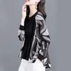WTEMPO Autumn Women Chiffon Shirts Puff Sleeve Korea Elegant Tops and Blouses Casual Tops Black
