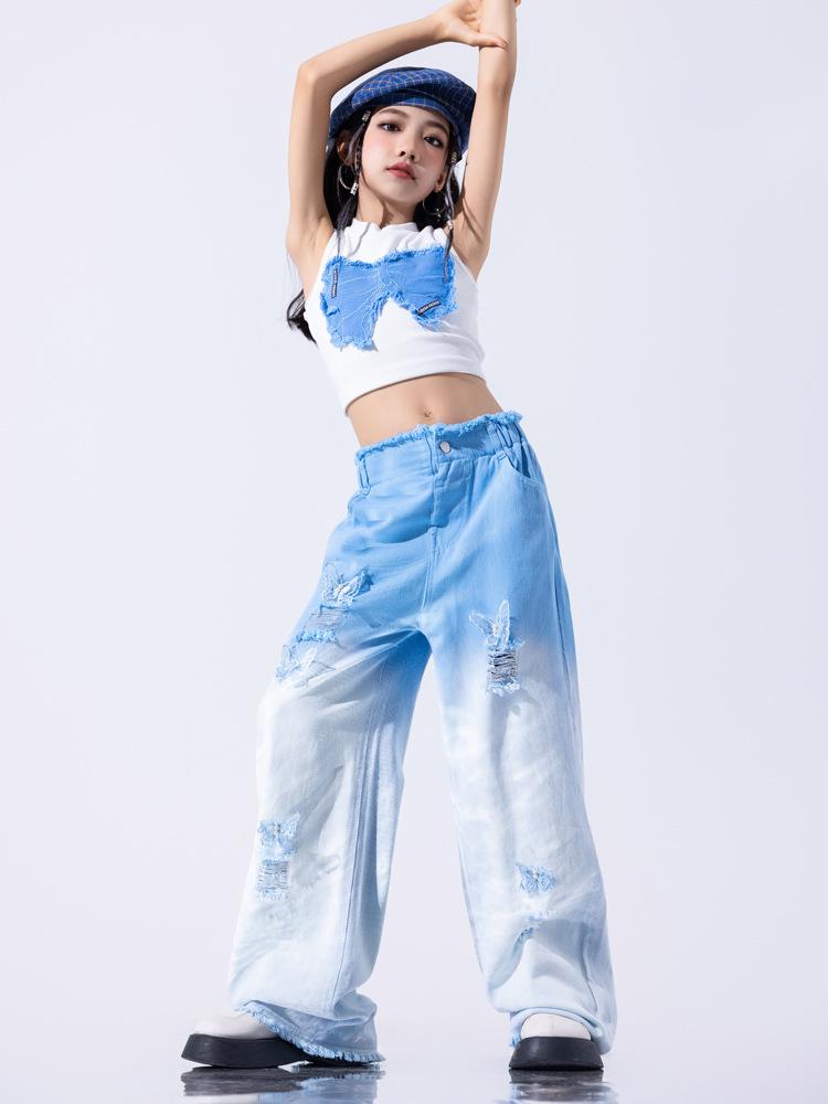 Trendy Jazz Dance Costume for Girls - Stylish Hip-Hop Performance Outfit