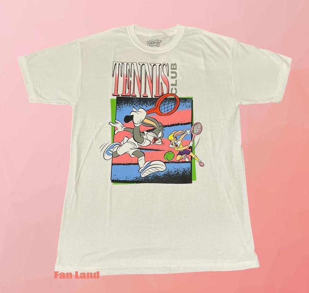 New Looney Tunes Bugs Bunny Tennis Club Classic Mens Unisex T-Shirt S