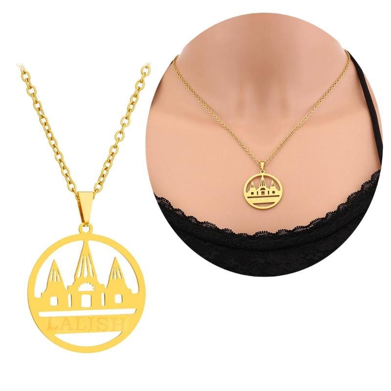 Stylish Neckchains Ethnic Yazdi Lalish Temple Pendant Necklace Unisex  Collarbone Chain Accessory Neck Jewelry Ornament