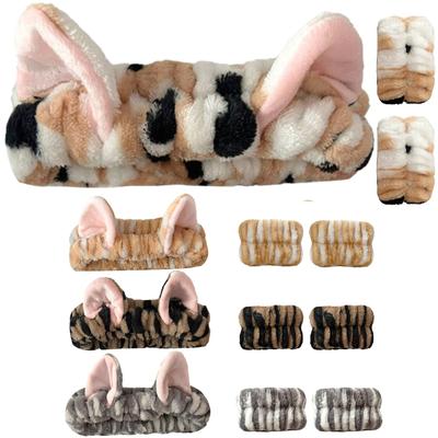 Face Wash Hair Band with Cat Set of Cat Face Wash Wrist Cat [Suyasuwa] Ears, 4, Pattern, Band,