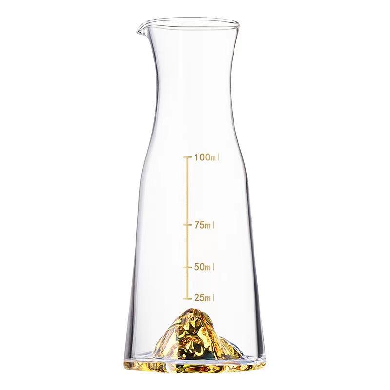 Wine Dispenser Cup with Scaled Thick Bottom, 7-Shaped Handle, Glass for White Wine - Perfect for Home or Commercial Use