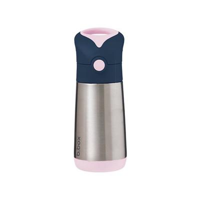 Bibox Stainless Steel Straw Cup 350ml, Indigo Rose, 1 Piece
