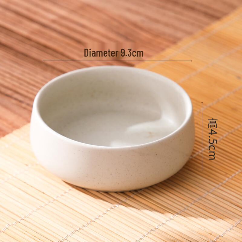 ZISIZ Korean Style Ceramic Double Compartment Dipping Dishes - Set of 3