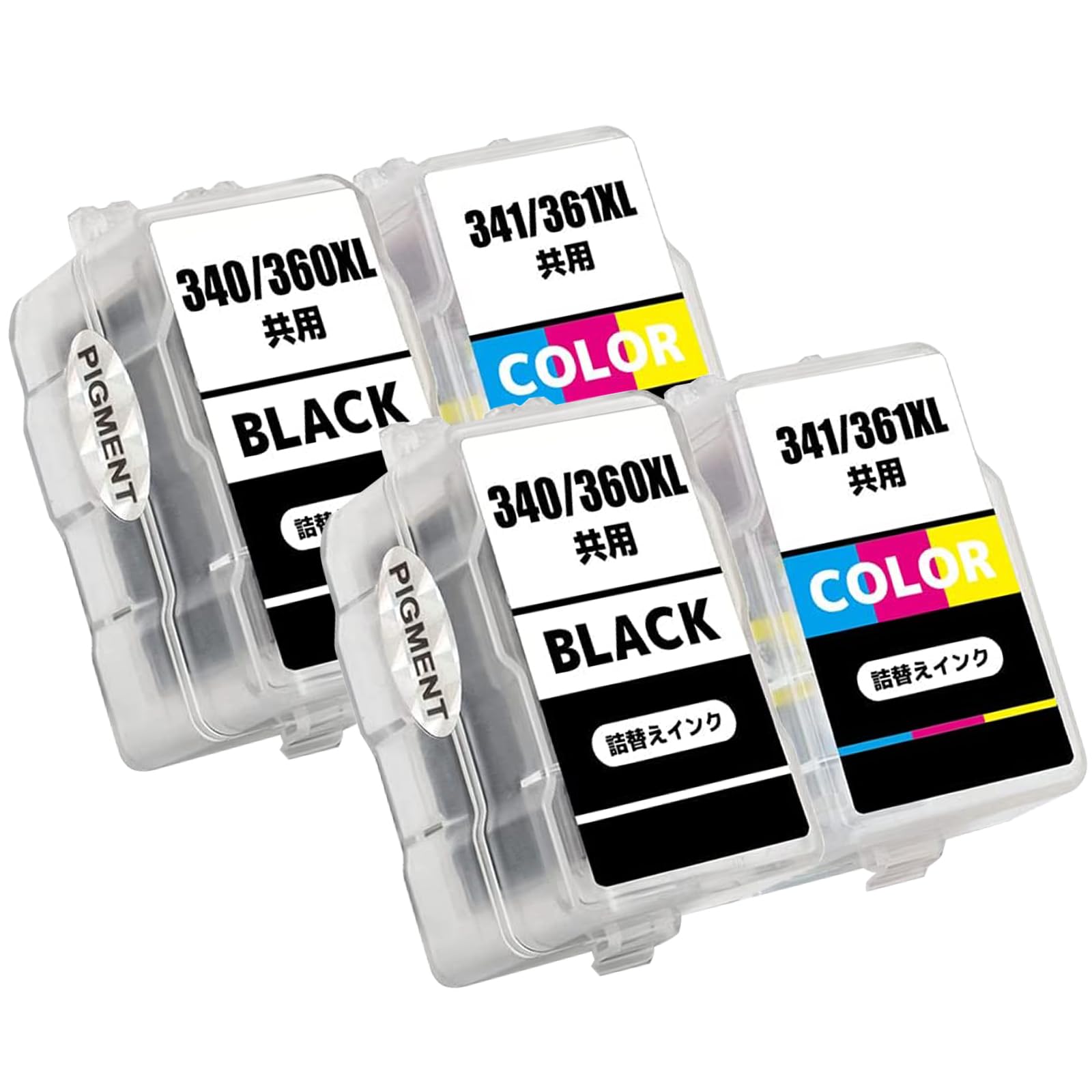 

Compatible Refill Ink Cartridges for Canon Compatible with and MG2130 Printers 4-Pack (BC-360XL + BC-361XL) (High-Yield, 4-Color) TS5330, TS5130,