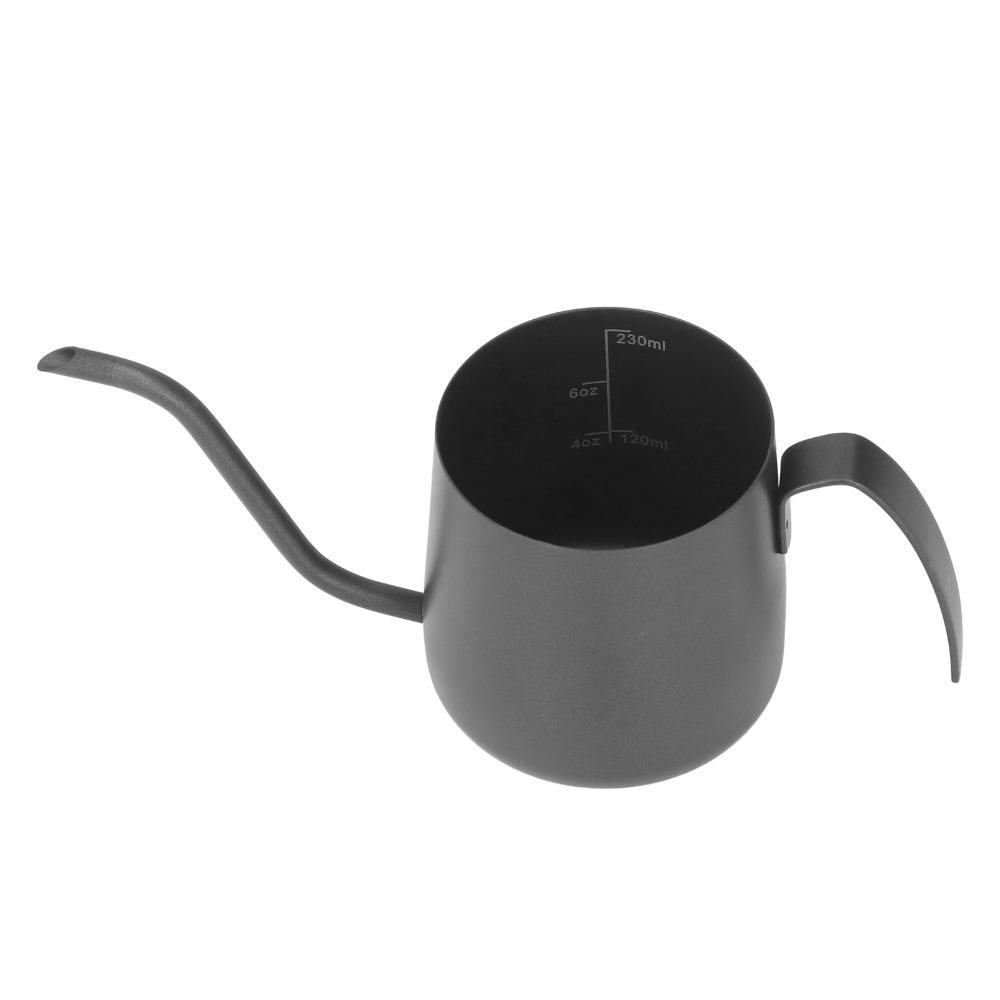 Stainless Steel Coffee Kettle Thicken Spout Comfortable Handle Coffee Drip Pot Built-in Scale Gooseneck Spout Gooseneck Kettle