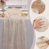 Elegant Mesh Birthday Table Runner Golden Sequin Glitter Sequin Table Decoration  Wedding