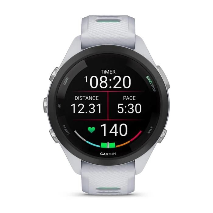 Montre intelligente - GARMIN - Forerunner 265s - Blanc - Suivi GPS - Fréquence cardiaque