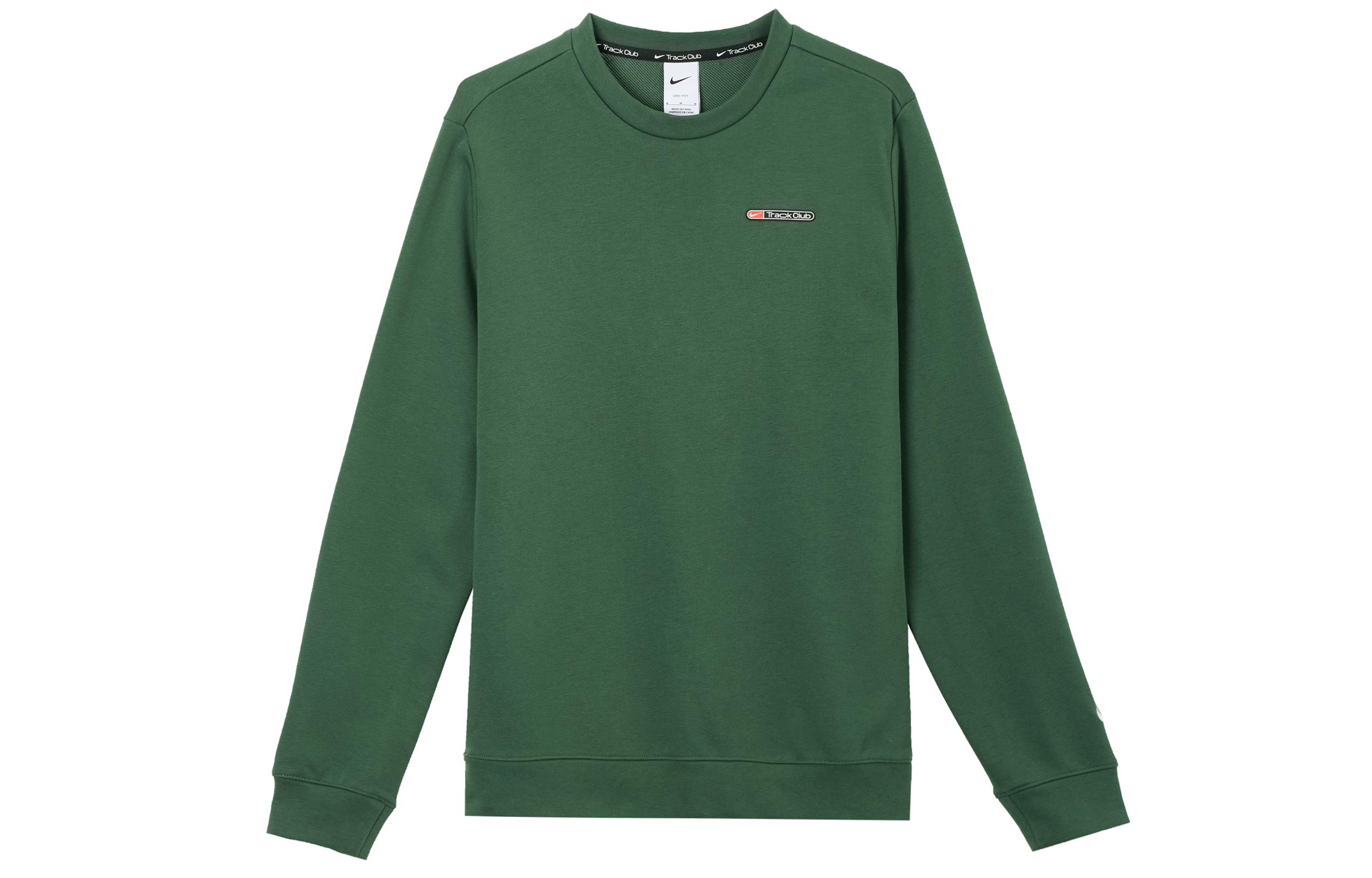Nike T Shirts Men s Fir Green Crew Neck Moderate Straight Fit FB5510-323 M