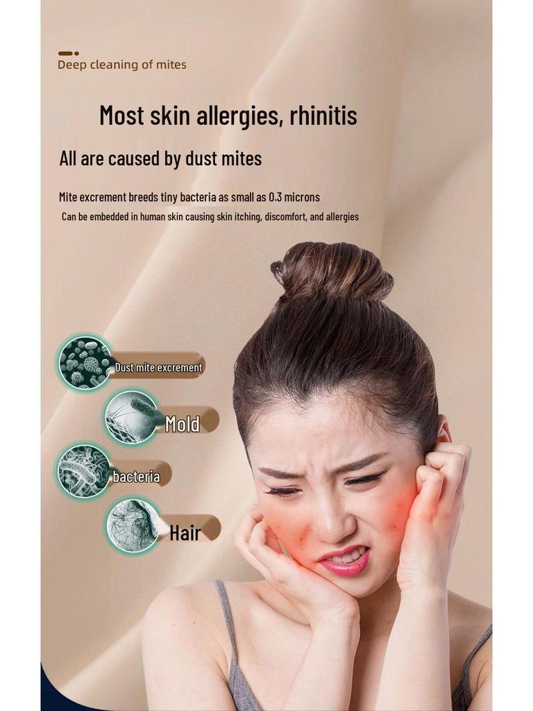 Compact Wireless UV Mite Removal Vacuum Cleaner for Beds and Sofas