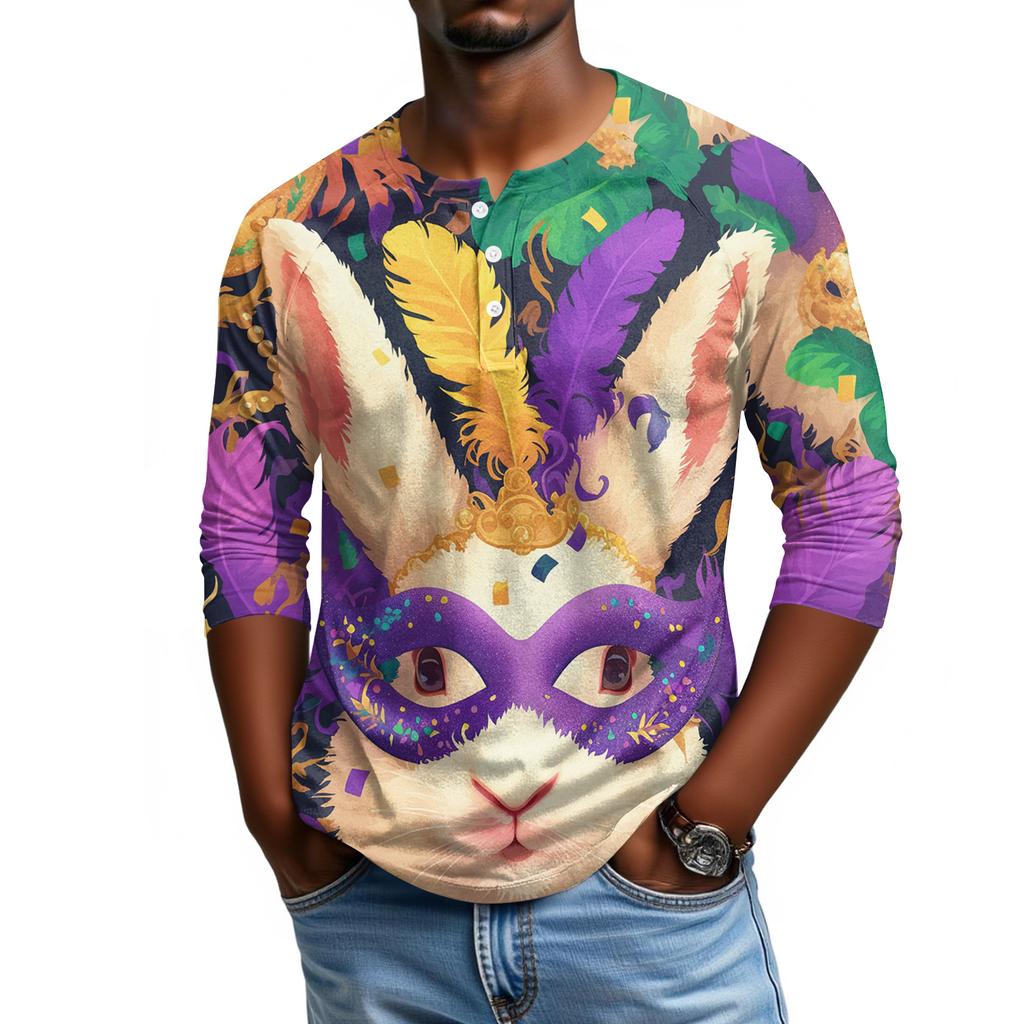 Men's Raglan Sleeve Three-quarter Sleeve Top