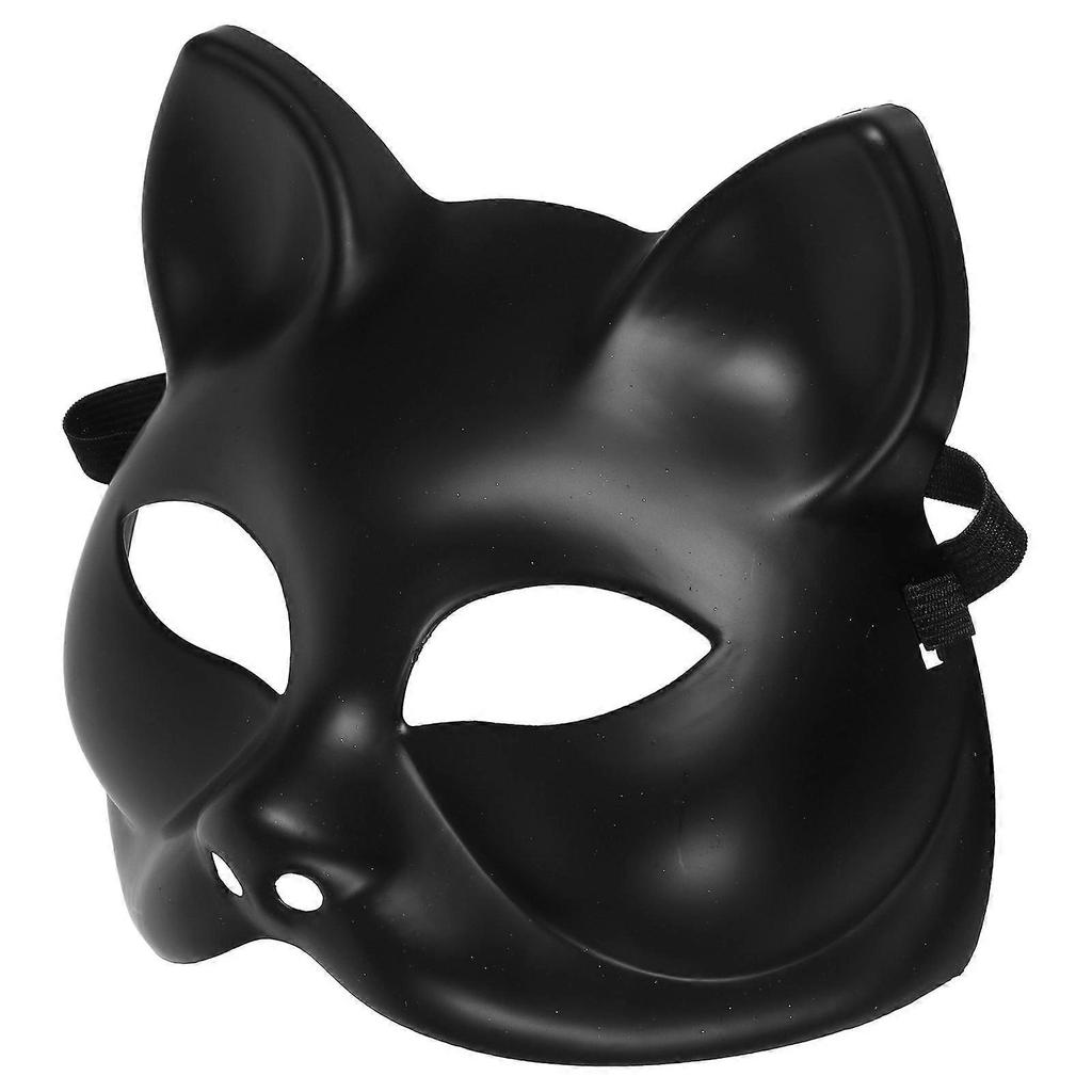 Party Mask Fashion Shows Masquerade Costume Cosplay Accessory Solid-colored Mask Black Plastic 1Set