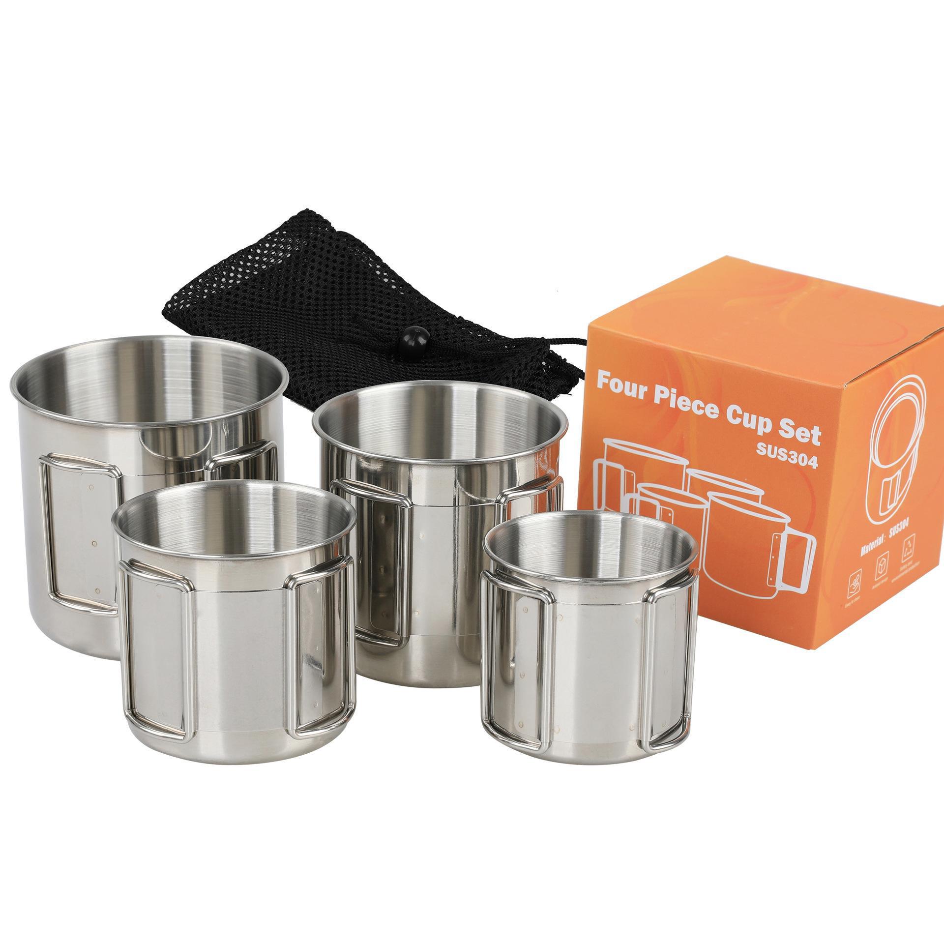 STARCAMP Stainless Steel Outdoor Camping Cup Set - 4 Pieces
