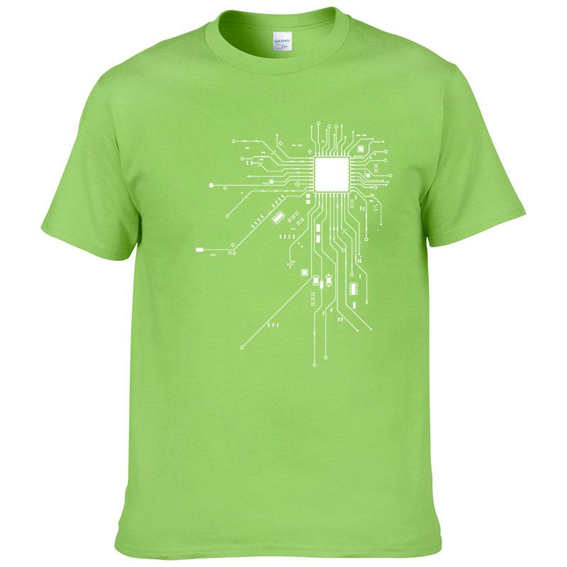 Tricou Bărbați Inimă Nucleu CPU Calculator GEEK Nerd Freak Hacker PC Gamer Vara Mânecă Scurtă Bumbac Mărime Europeană #303