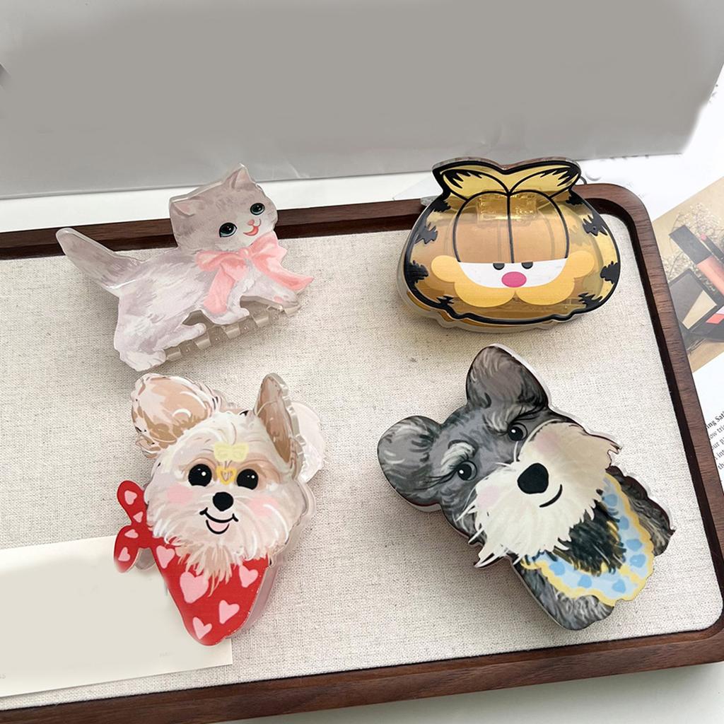 Cute Cat Hair Clips Claw Clips for Short Long Hair Acetate Hairpin Fashion Hair Accesories for Women Girls and Cat Lover