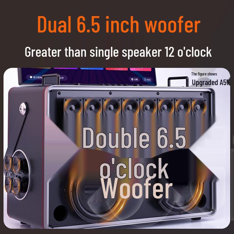 SANSUI A51 Portable Outdoor Karaoke Speaker with Display (CN Version)