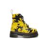Dr. Martens Heaven MJ X  Audrick Top Grain Leather Daisy Print 8-Hole Short Martin Boots Women boots Black Yellow 27513032