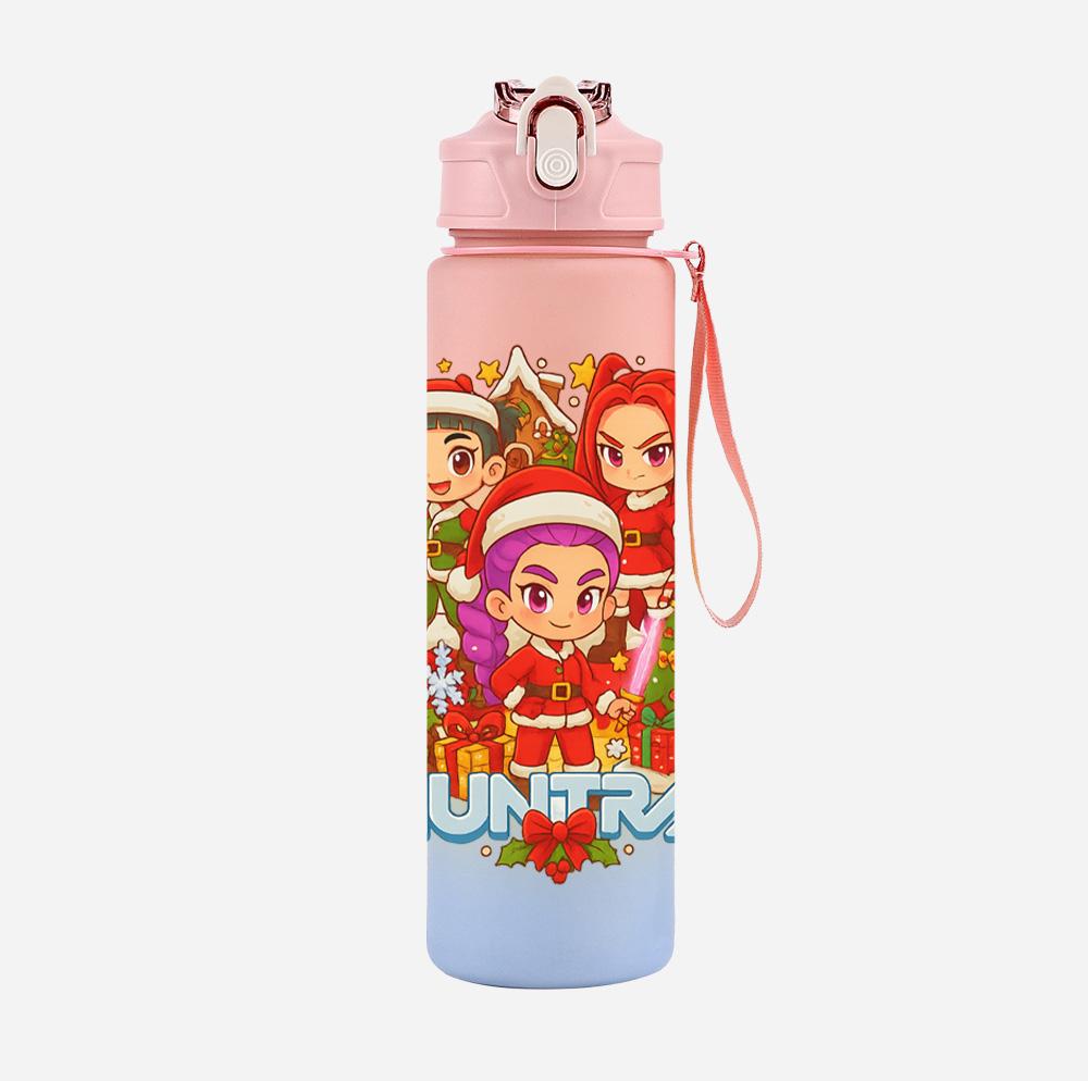 Bottiglia d'Acqua K-Pop Cacciatori di Demoni Stampata per Natale da 750 ml Tazza Grande Capacità Tazza da Acqua Portatile per Bambini Sport all'Aperto Regalo per Bambino