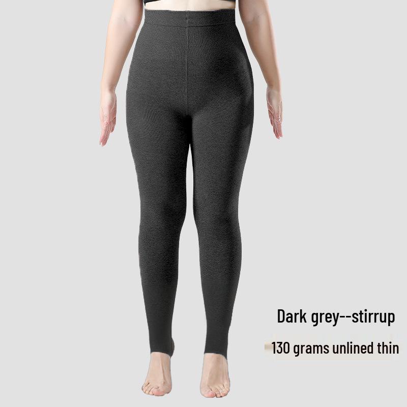 

Женские теплые леггинсы больших размеров на осень/зиму: Бархатная подкладка, хлопок, не провисает, подходит до 200 цзиней One Size (80-150 jin)