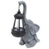 Elephant Statue Solar Light Sculpture Decor Yard Decoration Solar Light Outdoor Garden Statue for Ba