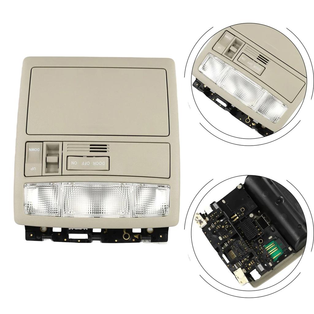 1x Beige Car Roof Reading Light(With Sunroof Switch) For Toyota For-Camry Land-Cruiser For-Aurion 2007-2011 ABS Signal Lamp