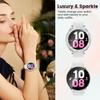 Diamond-Studded Hollow PC Protective Case for Samsung Galaxy Watch7/6/5FE (40/44mm)