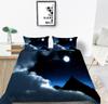 Home Bed Set with Bedding Pillow 2/3 Pcs Duvet Covers Highend 3D Wolf Printed Bedding Suit Home Textiles