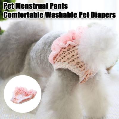 Pantaloni mestruali per animali domestici Pannolini lavabili riutilizzabili per cani femminili Pantaloni fisiologici per animali domestici traspiranti Forniture per animali domestici