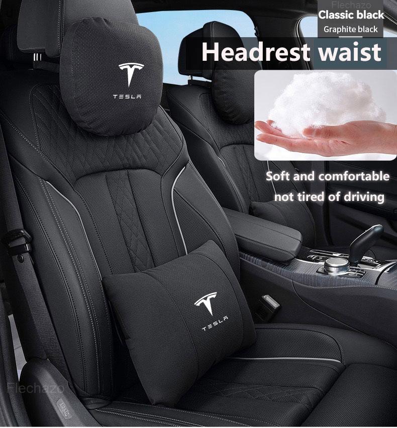 Tesla Model 3 Model Y Model S Model X Samochód Zamszowy Zagłówek Podpórka pod Szyję Siedzenie Miękka Poduszka na Szyję Samochodowy Tesla Akcesoria Samochodowe