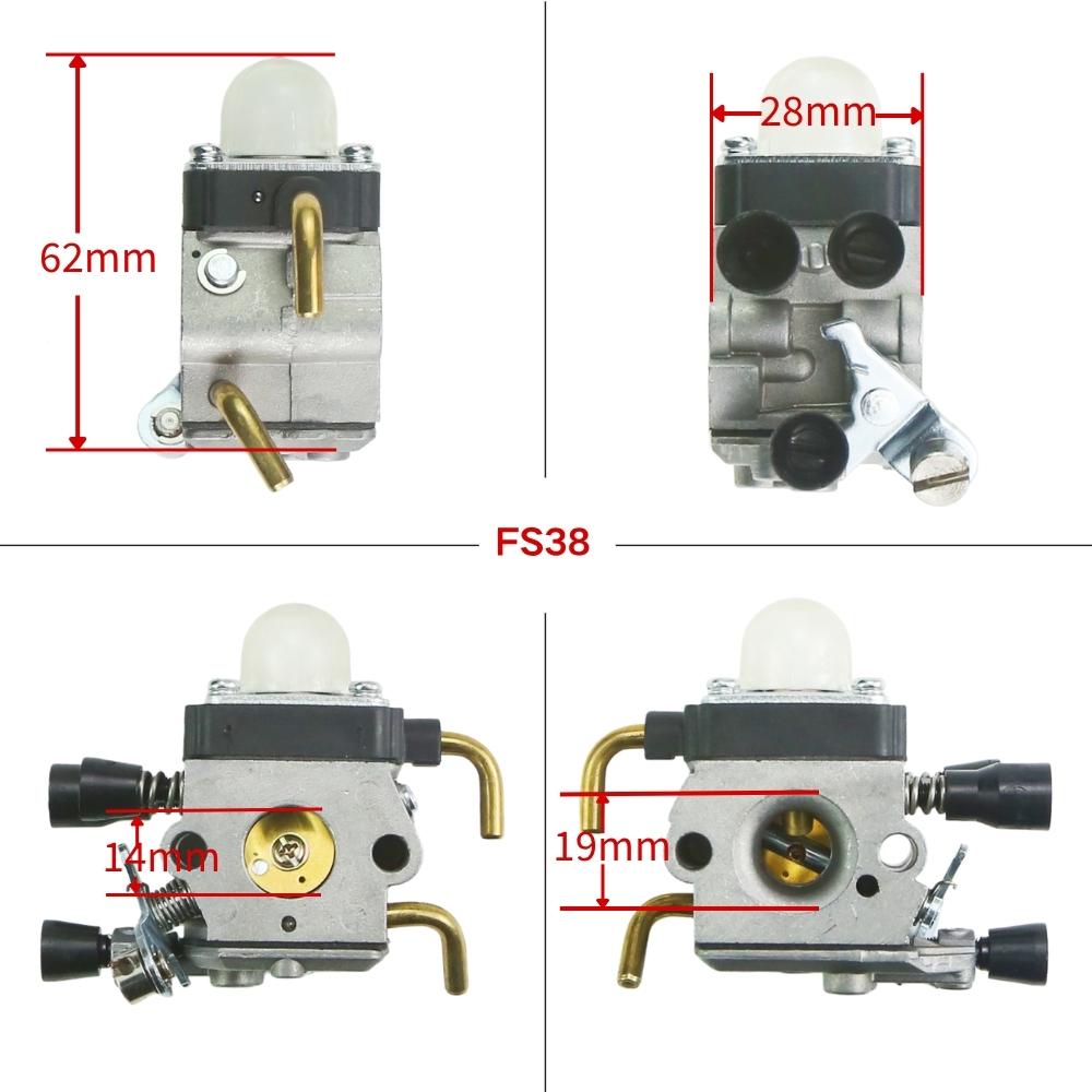 Carburetor For STIHL FS55 FS55R FS38 FS45 FS46 KM55 HL45 FS45L FS45C FS46C FS55C FS55RC Carburetor String Trimmer Weed Eater Carburetors Jets 1