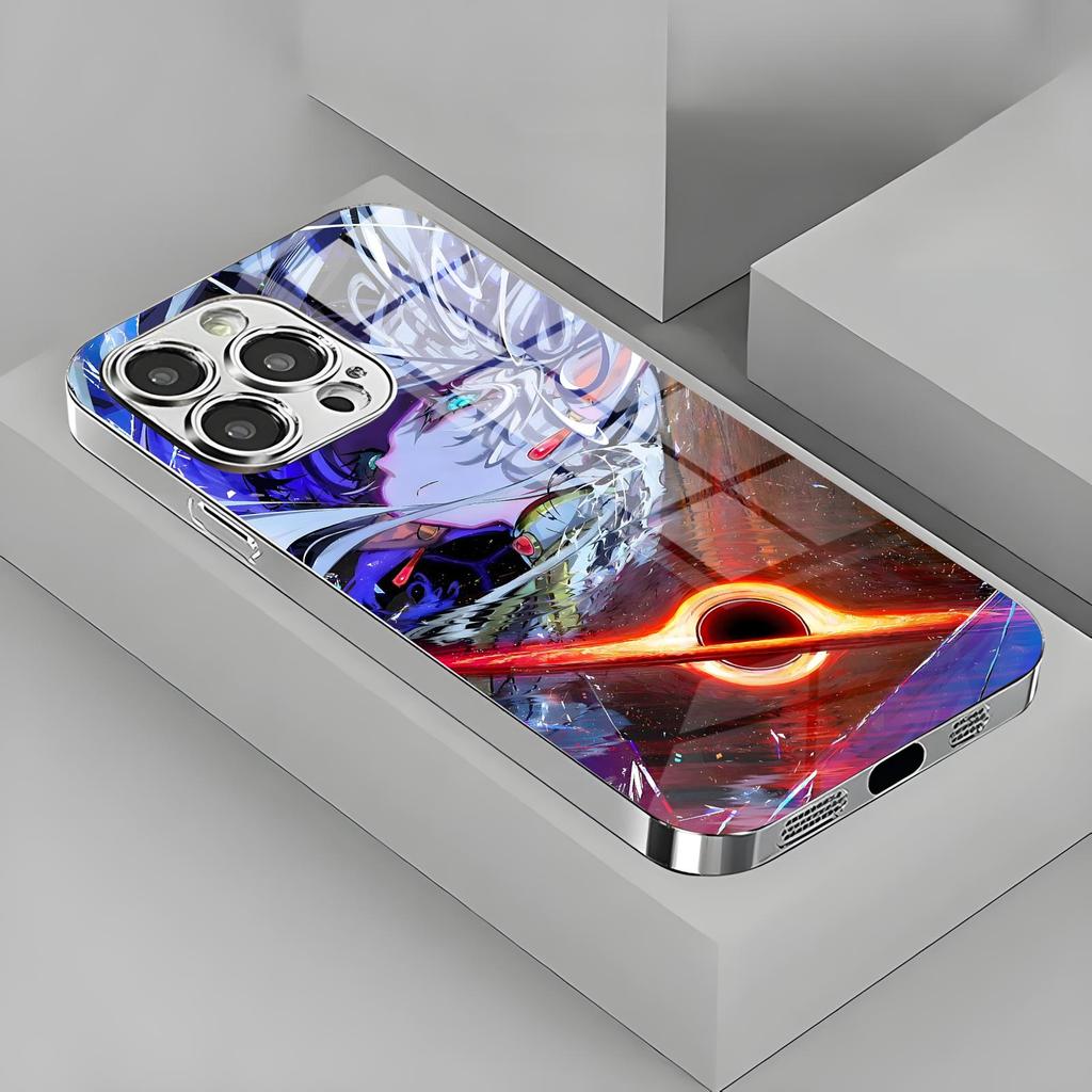 Custodia per telefono anime Frieren Oltre la fine del viaggio Per iPhone17 16 16e 15 14 13 12Plus Mini Pro Max Custodia per telefono in vetro galvanizzato